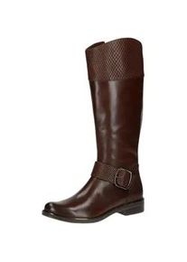 Stiefel Caprice "Caprice Stiefel Leder", Damen, Gr. 38, braun (dunkelbraun), Leder, Schuhe Stiefel