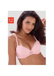 Schalen-BH Vivance, Damen, Gr. 95, Cup B, rosa (ros&eacute;), Spitze, Obermaterial: 91% Polyamid, 9% Elasthan, BHs Schalen-BH, mit B&uuml;gel aus elastischer Netzspitze, sexy Dessous