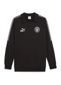 Sweatshirt Puma "Manchester City KING Drill Top Herren", Herren, Gr. XS, schwarz, Obermaterial: 68% Baumwolle, 32% Polyester; Rippe: 3% Elasthan, 97% Baumwolle; Besatz: 100% Polyester, normal, Sweatshirts Sweatshirt