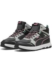 Sneaker Puma "Evolve Trail Sneakers Jugendliche", Damen, Gr. 35,5, schwarz (dusky gray pinkscape schwarz pink), Obermaterial: Synthetik, Textil; Futter: Textil; Innensohle: Textil; Laufsohle: Gummi, Schuhe Sneaker