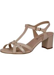 High-Heel-Sandalette Caprice "Caprice Sandalen Leder", Damen, Gr. 38,5, beige (cream), Leder, Schuhe