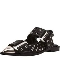 Riemchensandale Steve Madden "Steve Madden Sandalen Lederimitat", Damen, Gr. 40, schwarz, Lederimitat, Schuhe Riemchensandale