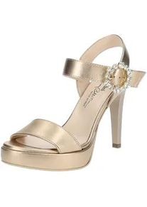 High-Heel-Sandalette Nero Giardini "Nero Giardini Sandalen Leder", Damen, Gr. 41, braun (bronze), Leder, Schuhe