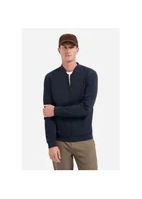 Sweater NO EXCESS "NO EXCESS Bomberweste von Timeless Basics", Herren, Gr. M, dunkelblau, 49% Polyester, 45% Baumwolle, 6% Elasthan, Sweatshirts Sweater