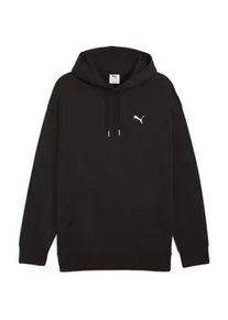 Hoodie Puma "Wardrobe Essentials Relaxed Fleece Hoodie Herren", Herren, Gr. S, schwarz, Obermaterial: 66% Baumwolle, 34% Polyester; Rippe: 4% Elasthan, 96% Baumwolle, relaxed fit, Sweatshirts Hoodie