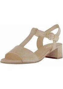 Riemchensandale Gabor "Gabor Sandalen Leder", Damen, Gr. 39, beige, Leder, Schuhe Riemchensandale
