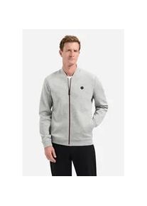 Sweater NO EXCESS "NO EXCESS Bomberweste von Timeless Basics", Herren, Gr. XL, graumeliert, 49% Polyester, 45% Baumwolle, 6% Elasthan, Sweatshirts Sweater