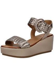 Keilsandalette Inuovo "Inuovo Sandalen Leder", Damen, Gr. 40, ash, Leder, Schuhe