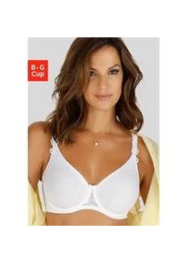 Minimizer-BH Nuance, Damen, Gr. 110, Cup E, wei&szlig;, Spitze, Obermaterial: 68% Polyamid, 32% Elasthan, BHs Minimizer-BH, mit Cups aus h&uuml;bscher allover Spitze & h&uuml;bschen Stickereimotiven