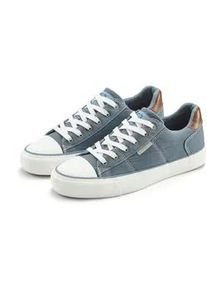 Sneaker ELBSAND "Schn&uuml;rschuh, Freizeitschuh, Stoffschuh, Halbschuh, Turnschuh", Herren, Gr. 43, blau, Obermaterial: 96% Textilmaterial, 4% Lederimitat. Decksohle: 76% Textilmaterial, 24% Lederimitat. Futter: 100% Textilmaterial. Laufsohle: 100% Synthetik, kontrastfarbene Details, unifarben, Basic, Schuhe Sneaker, Schn&uuml;rhalbschuh aus weichem Textilmaterial Unisex VEGAN
