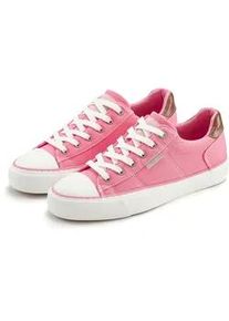 Sneaker ELBSAND "Schn&uuml;rschuh, Freizeitschuh, Stoffschuh, Halbschuh, Turnschuh", Herren, Gr. 42, ros&eacute;, Obermaterial: 96% Textilmaterial, 4% Lederimitat. Decksohle: 76% Textilmaterial, 24% Lederimitat. Futter: 100% Textilmaterial. Laufsohle: 100% Synthetik, kontrastfarbene Details, unifarben, Basic, Schuhe Sneaker, Schn&uuml;rhalbschuh aus weichem Textilmaterial Unisex VEGAN