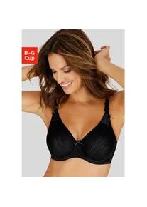 Minimizer-BH Nuance, Damen, Gr. 80, Cup E, schwarz, Spitze, Obermaterial: 68% Polyamid, 32% Elasthan, BHs Minimizer-BH, mit Cups aus h&uuml;bscher allover Spitze & h&uuml;bschen Stickereimotiven