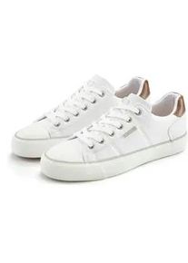 Sneaker ELBSAND "Schn&uuml;rschuh, Freizeitschuh, Stoffschuh, Halbschuh, Turnschuh", Herren, Gr. 41, wei&szlig;, Obermaterial: 96% Textilmaterial, 4% Lederimitat. Decksohle: 76% Textilmaterial, 24% Lederimitat. Futter: 100% Textilmaterial. Laufsohle: 100% Synthetik, kontrastfarbene Details, unifarben, Basic, Schuhe Sneaker, Schn&uuml;rhalbschuh aus weichem Textilmaterial Unisex VEGAN