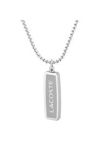 Kette mit Anh&auml;nger Lacoste "DISTRICT", edelstahlfarben, Halsketten, Damen, Edelstahl, L: 56 B: 2mm, B:2mm