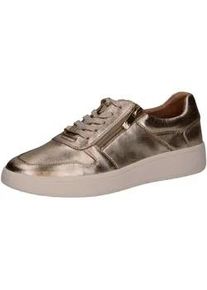 Sneaker Caprice "Caprice Sneaker Leder", Damen, Gr. 38, gold, Leder, Schuhe Sneaker