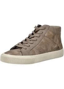 Sneaker Geox "Geox Sneaker Lederimitat", Damen, Gr. 37, beige (taupe), Lederimitat, Schuhe Sneaker