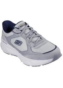 Slip-On Sneaker Skechers "EDGERIDE-ERLON", Herren, Gr. 44, blau (grau, navy), Lederimitat, Textil, Veloursleder, Schuhe, Trainingsschuh, Trekkingschuh mit Relaxed Fit Passform