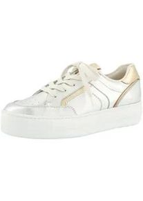 Sneaker Paul Green "Paul Green Sneaker Leder", Damen, Gr. 37,5, silber (metallic silber), Leder, Schuhe Sneaker
