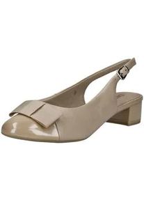 Slingpumps Caprice "Caprice Pumps Leder/Textil", Damen, Gr. 38, beige, Leder, Textil, Schuhe Slingpumps