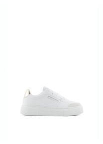 Armani Exchange Low-Top Sneaker - White Leather Sneakers - Gr. 40 (EU) - in Wei&szlig; - f&uuml;r Damen