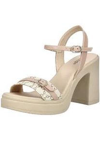 High-Heel-Sandalette Nero Giardini "Nero Giardini Sandalen Lederimitat/Textil", Damen, Gr. 38, beige, Lederimitat, Textil, Schuhe