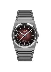 Solaruhr RUHLA "Space Control Solar", silber (silberfarben), Armbanduhren, Herren, Armbanduhr, Herrenuhr, Datum, Saphirglas, Made in Germany