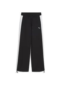 Sporthose Puma "T7 Relaxed Gewebte Trainingshose Damen", Damen, Gr. XL, Normalgr&ouml;&szlig;en, schwarz, Obermaterial: 100% Nylon; Seitenpartie: 100% Polyester; Seitentasche &ndash; Oben: 100% Polyester, unifarben, relaxed fit, Hosen Sporthose