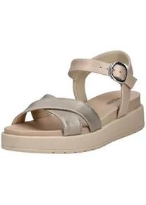 Plateausandaletten Nero Giardini "Nero Giardini Sandalen Leder", Damen, Gr. 39, beige, Leder, Schuhe