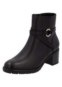 Stiefelette Remonte "Remonte Stiefelette Leder", Damen, Gr. 38, schwarz, schwarz, Leder, Schuhe Stiefelette