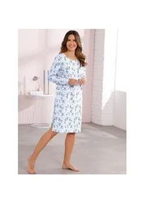 Nachthemd "Nachthemd", Damen, Gr. 36/38, Normalgr&ouml;&szlig;en, wei&szlig; (wei&szlig;, bedruckt), 100% Baumwolle, gemustert, mehrfarbig, Kleider Nachthemd