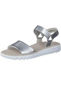 Riemchensandale Paul Green "Paul Green Sandalen Leder", Damen, Gr. 40, silber (metallic silber), Leder, Schuhe Riemchensandale