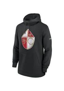 Kapuzenpullover Nike "Nike Hoodie San Francisco 49ers Nike", Damen, Gr. XXL, schwarz, 82% Baumwolle, 18% Polyester, Pullover Kapuzenpullover