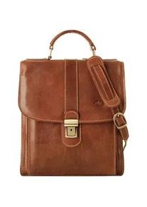 Pike Umh&auml;ngetasche PIK&Eacute;, Herren, Gr. B/H/T: 29cm x 24cm x 10cm onesize, braun, Leder, used, Taschen Umh&auml;ngetasche, echt Leder, Made in Italy