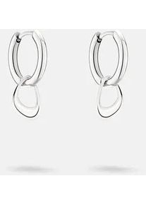 Paar Creolen Liebeskind Berlin "Schmuck Geschenk Edelstahl Ohrringe The Organic", silber (silberfarben), Ohrringe, Damen, Edelstahl, Einh&auml;nger abnehmbar