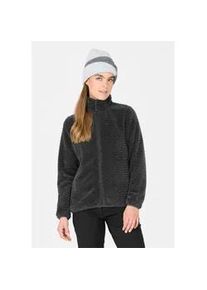 Fleecejacke WHISTLER "Matra", Damen, Gr. 50, anthrazit, 100% Polyester, unifarben, kurz, hoch geschlossener Ausschnitt, Jacken Fleecejacke, mit stilvollem Muster und kuscheligem Tragegef&uuml;hl