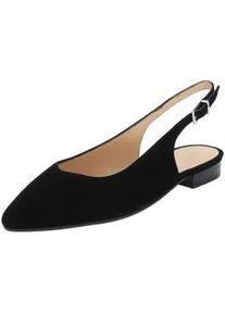 Ballerina Peter Kaiser "Peter Kaiser Ballerinas Veloursleder", Damen, Gr. 37,5, schwarz, Veloursleder, Schuhe Ballerina