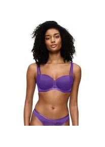 Balconette-BH Triumph "Palina Moonlight Kiss", Damen, Gr. 75, Cup G, lila (lila haze), Spitze, Obermaterial: 62% Polyester, 25% Polyamid, 13% Elasthan, BHs Balconette-BH, Triumph x Palina Rojinski, gef&uuml;tterte Spacer-Cups, Spitze, Glitzergarn