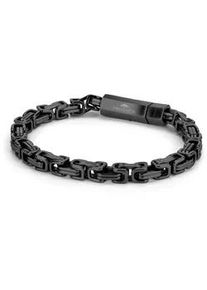 K&ouml;nigsarmband Fynch-Hatton "Schmuck Geschenk Edelstahl Armkette The King Chain", schwarz, Armb&auml;nder, Herren, 18,5cm, Edelstahl, K&ouml;nigsarmband