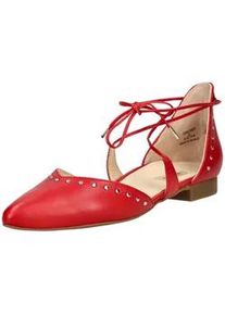 Ballerina Paul Green "Paul Green Ballerinas Glattleder", Damen, Gr. 40,5, rot, Glattleder, Schuhe Ballerina