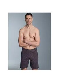 Bermudas TRIGEMA "TRIGEMA Bermuda mit Allover-Vintage-Print", Herren, Gr. 3XL, US-Gr&ouml;&szlig;en, navy, Single Jersey, 100% Baumwolle, Hosen Bermudas