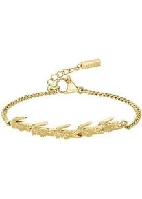 Armkette Lacoste "CROCODILE", gelbgoldfarben, Armb&auml;nder, Damen, 19cm, ohne Stein, Edelstahl, Armkette, wahlweise mit oder ohne Stein
