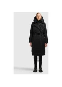 Trenchcoat Khujo "LEXY", Damen, Gr. M, schwarz, 100% Polyamid, unifarben, Raglan&auml;rmel Rippb&uuml;ndchen mit Windstopper, M&auml;ntel