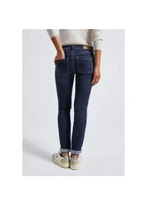 Slim-fit-Jeans Street One, Damen, Gr. 33, L&auml;nge 30, deep indigo soft washed, Jeans, 72% Baumwolle, 25% Polyester, 3% Elasthan, unifarben, lang, Jeans Slim-fit-Jeans, Middle Waist