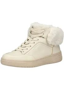 Sneaker Geox "Geox Sneaker Leder/Textil", Damen, Gr. 36, wei&szlig;, Leder, Textil, Schuhe Sneaker