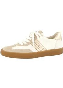 Sneaker Paul Green "Paul Green Sneaker Veloursleder/Textil", Damen, Gr. 38,5, wei&szlig; (wei&szlig; kombi), Textil, Veloursleder, Schuhe Sneaker