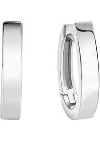 Paar Creolen Vivance "925/- Sterling Silber rhodiniert", wei&szlig;, Ohrringe, Damen, one-size, Silber 925 (Sterlingsilber)