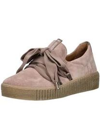 Sneaker Gabor "Gabor Sneaker Veloursleder", Damen, Gr. 39, rosa (rose), Veloursleder, Schuhe Sneaker