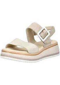 Riemchensandale Gabor COMFORT "Gabor Comfort Sandalen Nappaleder", Damen, Gr. 40, wei&szlig;, Nappaleder, Schuhe Riemchensandale