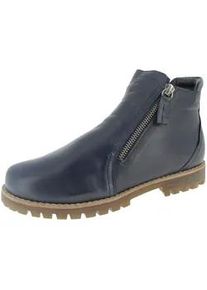 Schn&uuml;rstiefelette Andrea Conti "Andrea Conti Stiefelette Leder", Damen, Gr. 37, blau (dunkelblau), Leder, Schuhe Schn&uuml;rstiefelette