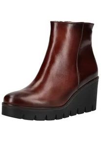 Keilstiefelette Gabor "Gabor Stiefelette Nappaleder", Damen, Gr. 40,5, braun (mittelbraun), Nappaleder, Schuhe